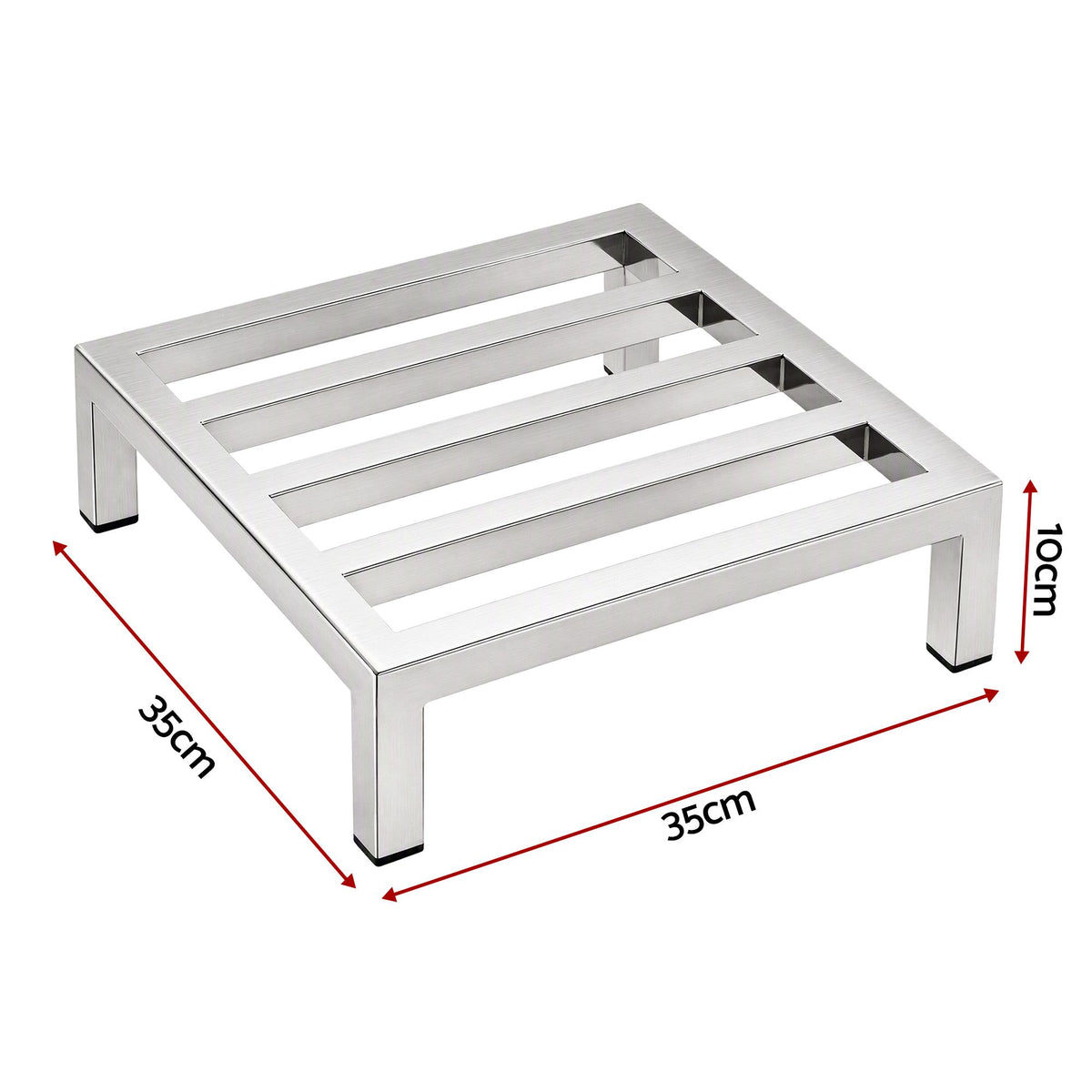 Giantz 35x35cm Dunnage Rack 2-Pack Stainless Steel Kitchen Floor Stand Awezingly