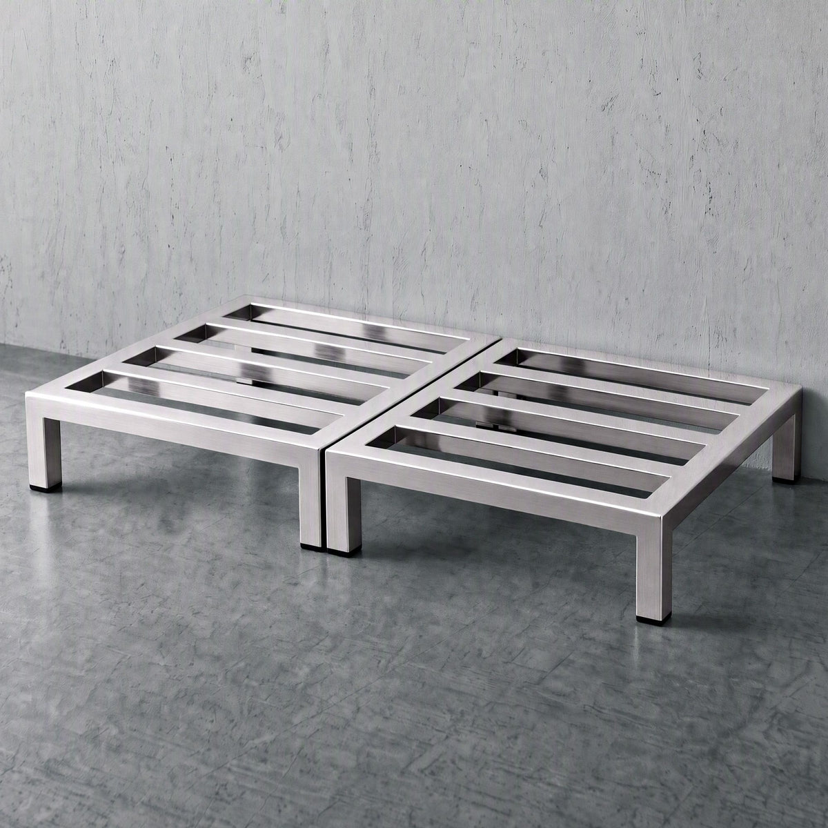 Giantz 35x35cm Dunnage Rack 2-Pack Stainless Steel Kitchen Floor Stand Awezingly