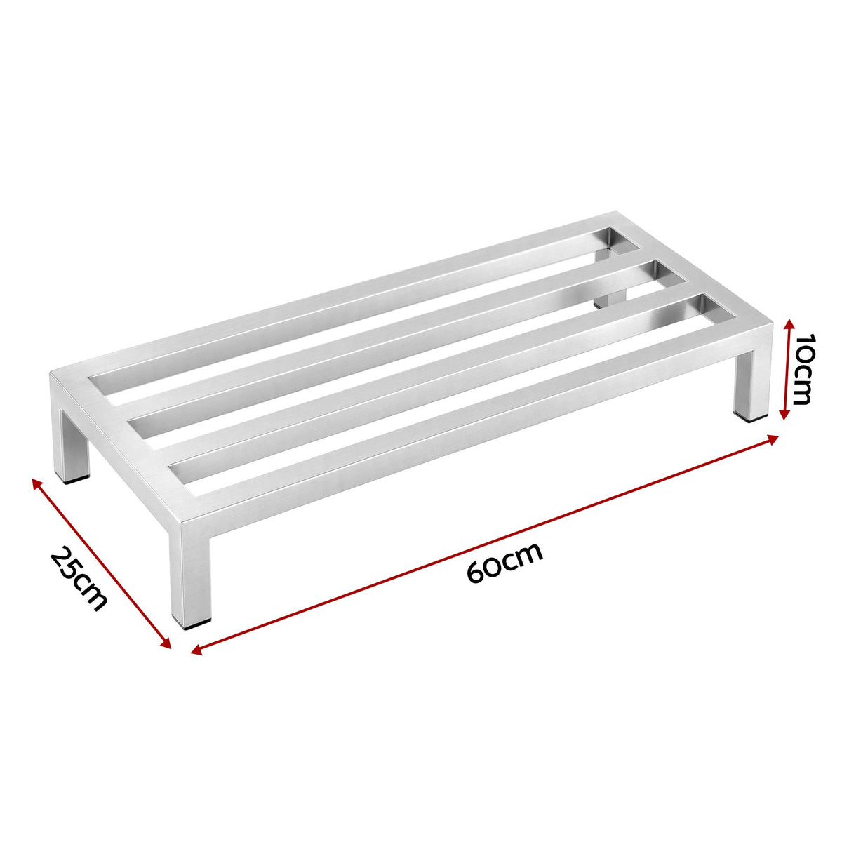Giantz 60x35cm Dunnage Rack 2-Pack Stainless Steel Kitchen Floor Stand Awezingly