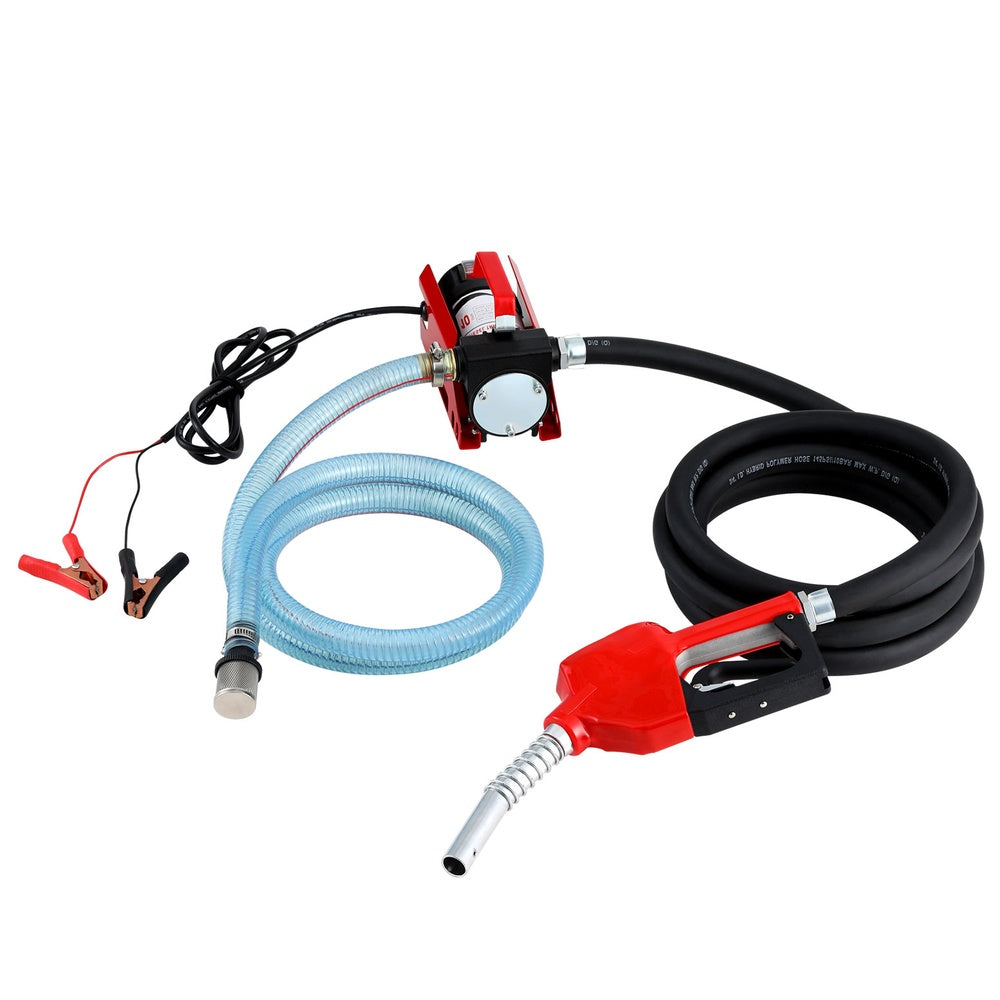 Giantz Fuel Transfer Pump Electric Diesel Kerosene Pump 12V DC 10GPM Nozzle Hose Giantz