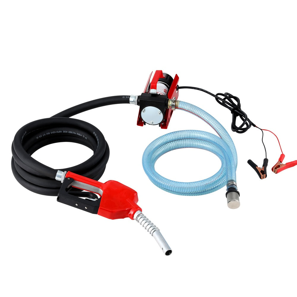 Giantz Fuel Transfer Pump Electric Diesel Kerosene Pump 12V DC 10GPM Nozzle Hose Giantz
