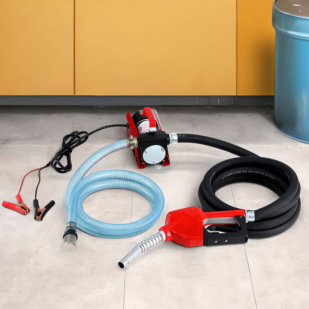 Giantz Fuel Transfer Pump Electric Diesel Kerosene Pump 12V DC 10GPM Nozzle Hose Giantz