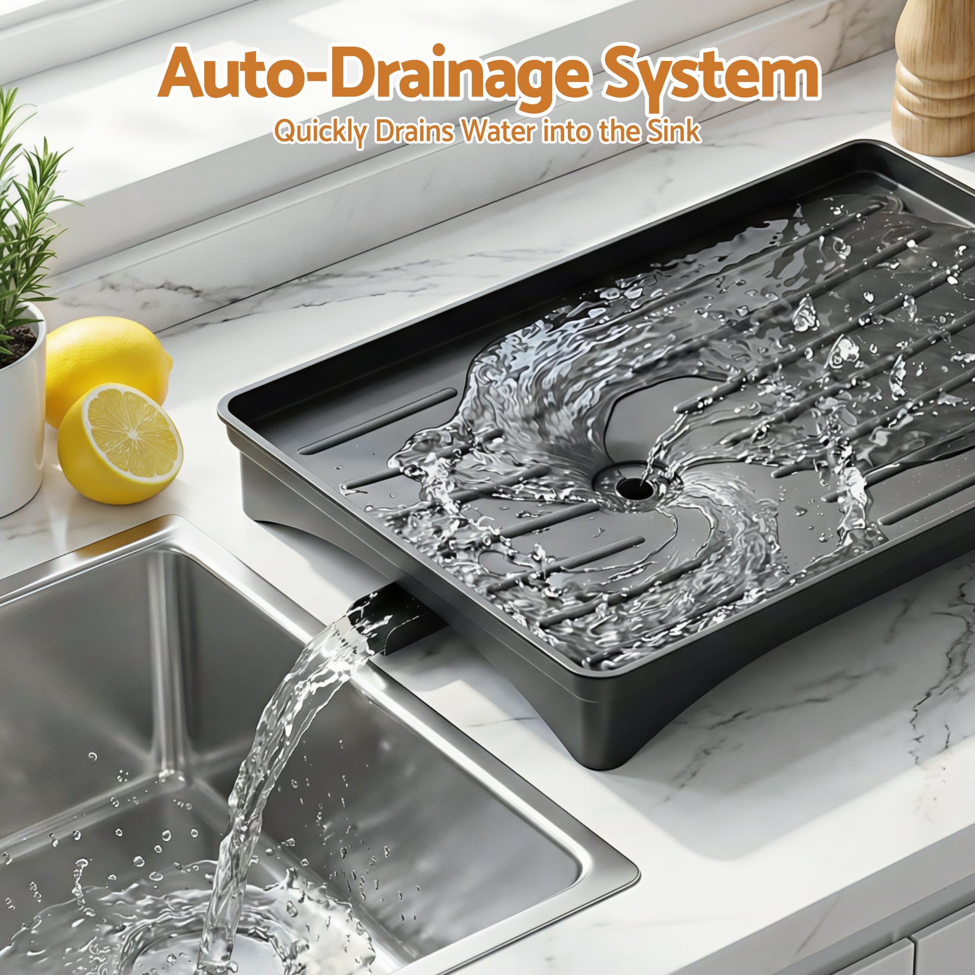 Cefito Dish Drying Rack for Kitchen Storage Organisation Kitchen Sink Organiser Dish Drainer Awezingly