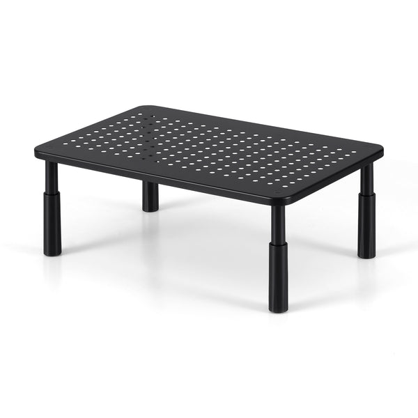 Artiss Monitor Stand Adjustable Riser For Computer Monitor And Laptop 3 Height Desk Organizer Black Artiss