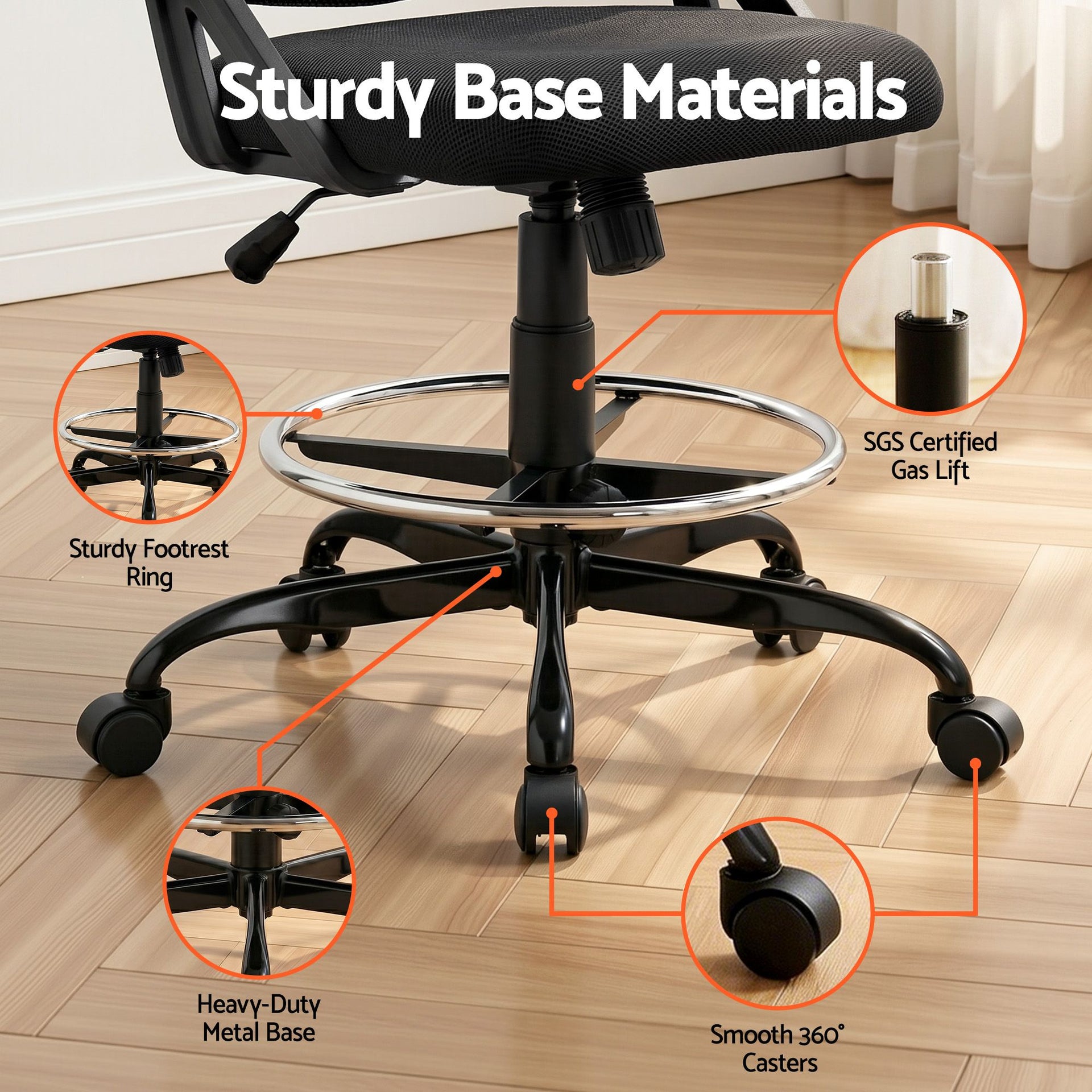 Artiss Drawing Table with Ergonomic Office Chair, Drafting Tables with Tempered Glass Desktop, Removable Drawers, Drafting Stool with Height Adjustable for Artwork Painting Studio Artiss