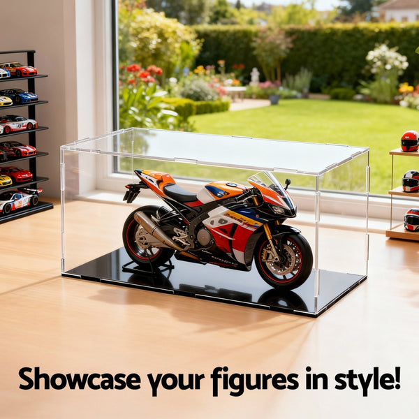 Artiss Clear Acrylic Display Case Dustproof Protection Box For Car Toys 15CM Awezingly