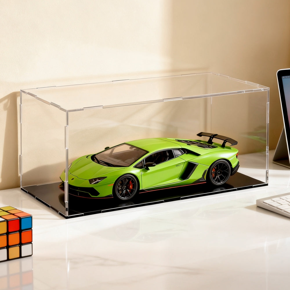 Artiss Clear Acrylic Display Case Dustproof Protection Box For Car Toys 15CM Awezingly