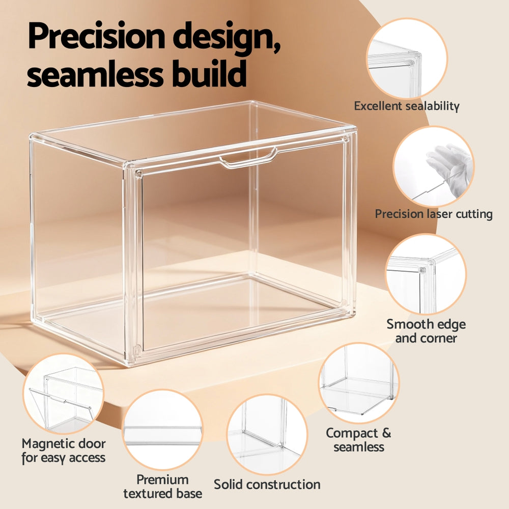 Artiss Clear Acrylic Display Case Dustproof Protection Box For Toys 27CM Awezingly