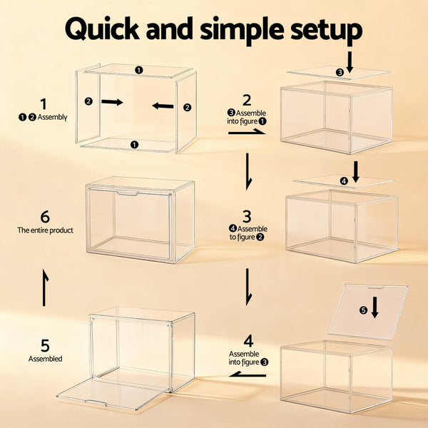 Artiss Clear Acrylic Display Case Dustproof Protection Box For Toys 27CM Awezingly