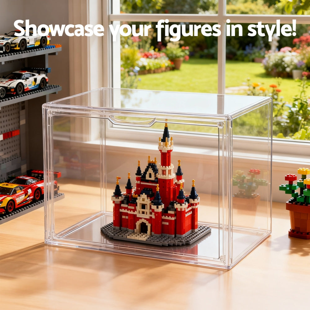 Artiss Clear Acrylic Display Case Dustproof Protection Box For Toys 27CM Awezingly