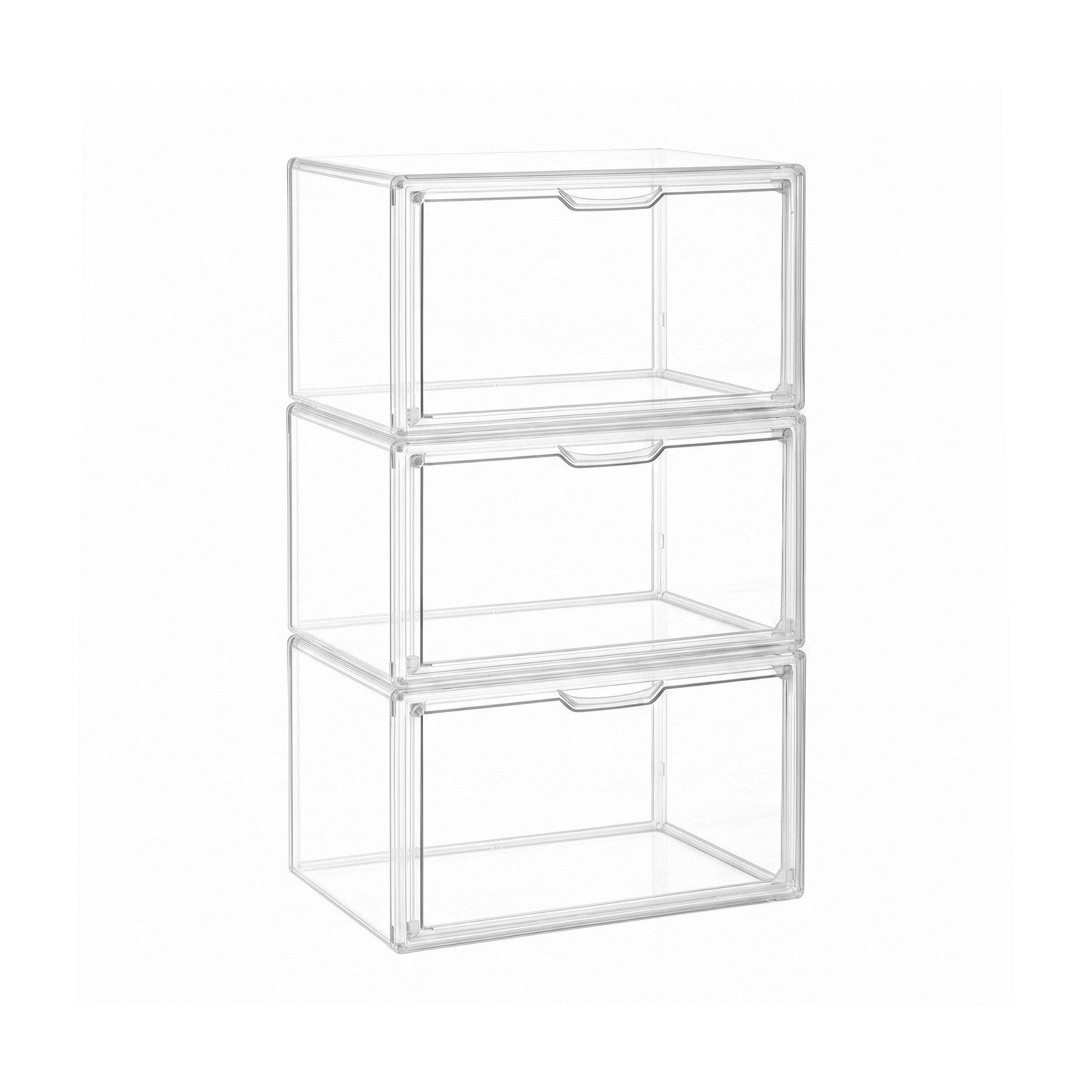 Artiss Clear Acrylic Display Case 3 Pack Toy Storage Box