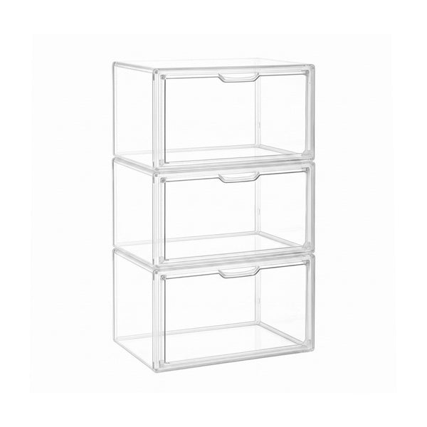 Artiss Clear Acrylic Display Case 3 Pack Toy Storage Box Artiss