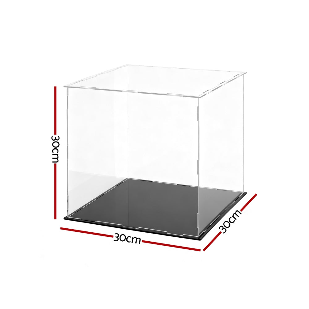 Artiss Clear Acrylic Display Case Dustproof Protection Box For Car Toys 30CM Awezingly