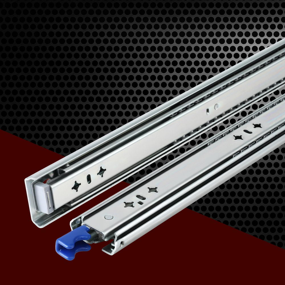 Giantz 2x Drawer Slides Heavy Duty Full Extension Locking 1150-2300mm Length Awezingly