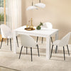 1 Artiss Dining Table and 4 Chairs Set White Sherpa