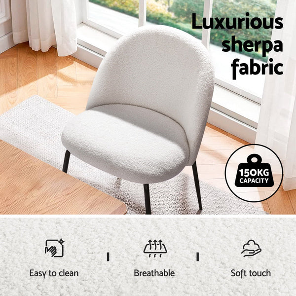 1 Artiss Dining Table and 4 Chairs Set Marble White Artiss