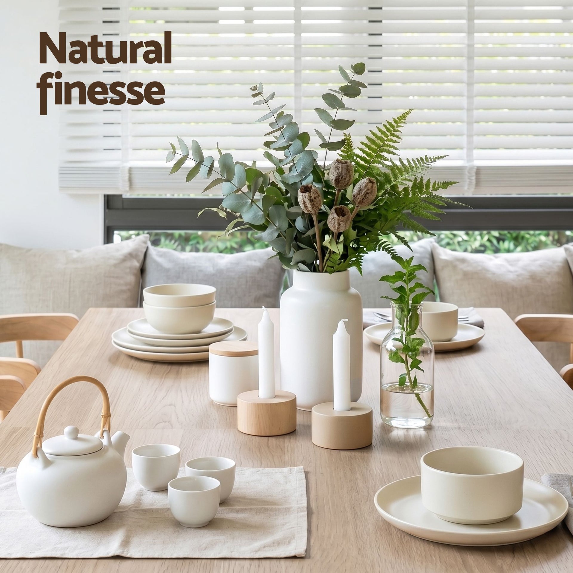Artiss 3 Piece Dining Sets, 120cm Wooden Dining Table and 2 Upholstered Chairs Set, Space-Saving Modern Kitchen Dining Suite for Home Apartment (Oak) Awezingly