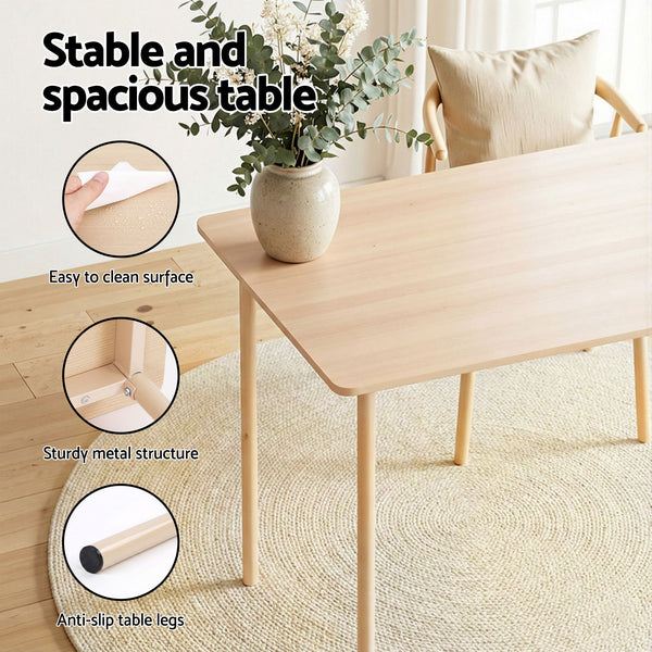 Artiss Dining Table and Chairs Set of 5 Compact Kitchen Furniture Natural Light Green Awezingly