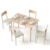 Artiss Dining Table and Chairs Set of 5 Compact Kitchen Furniture Natural Beige