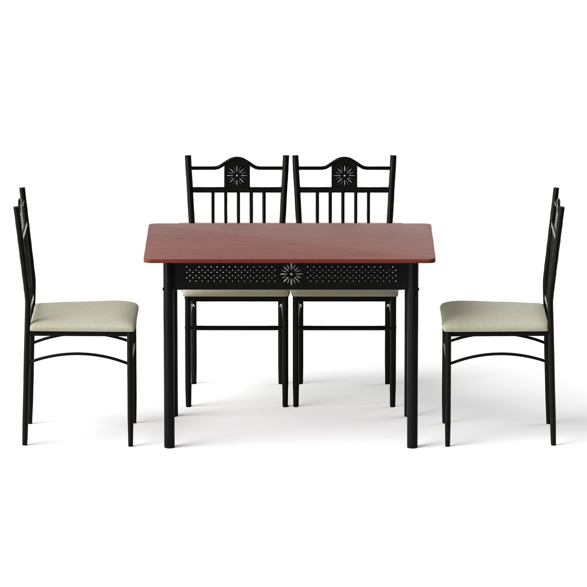 Artiss Dining Table and Chairs Set of 5 Compact Kitchen Furniture Upholstered Awezingly