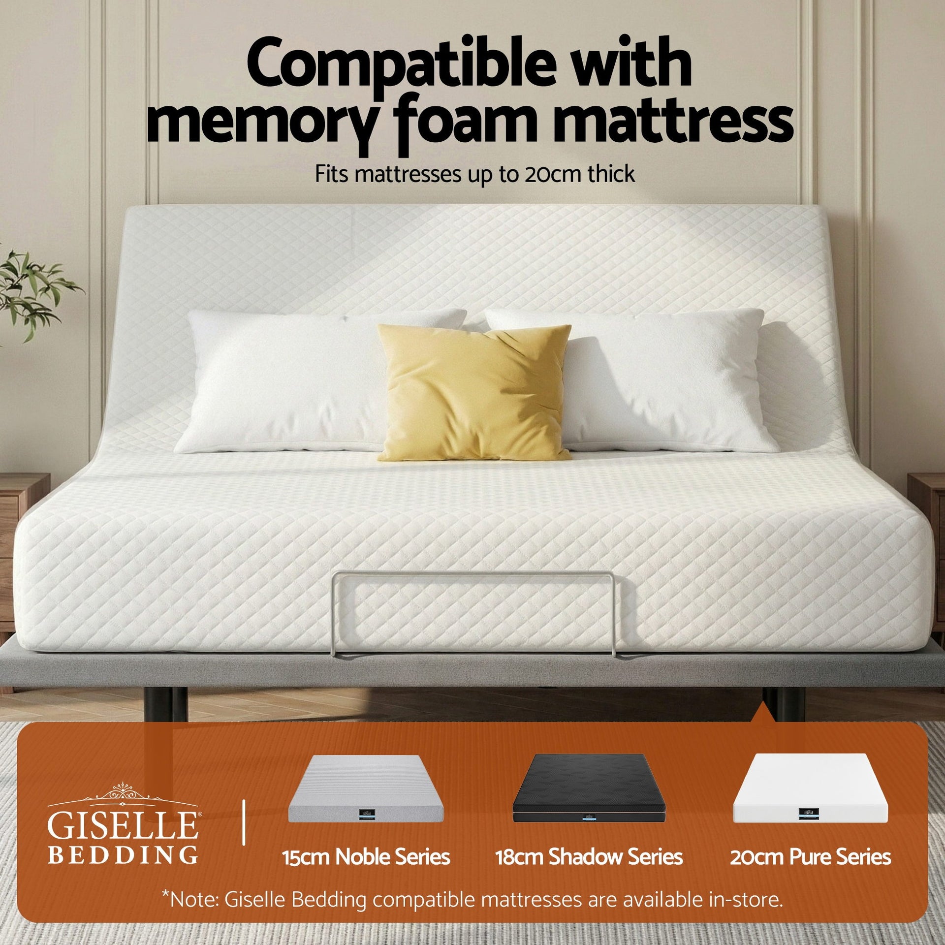 Artiss Adjustable Bed Frame King Size Electric Bed Base Wireless Remote Control Zero Gravity Power Bed Foundation Awezingly