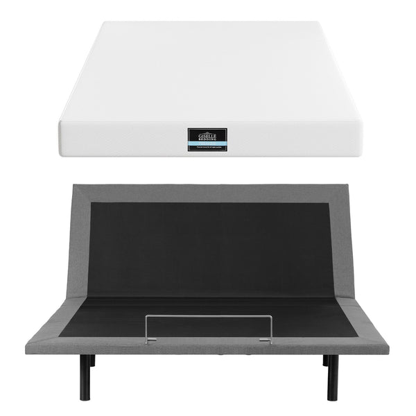 Artiss King size bed frame & Giselle Bedding King Mattress Combo, adjustable bed Base for Snoring Relief, Independent Head Foot Incline, Wireless Remote, Black,20cm Thickness Awezingly