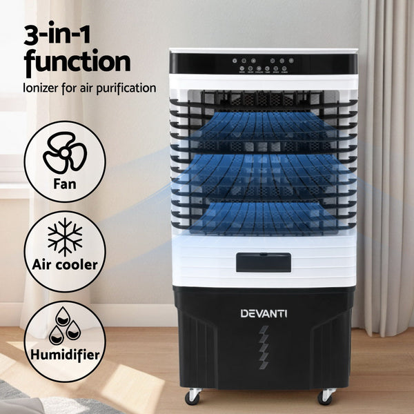 Devanti 60L Evaporative Air Cooler Conditioner Devanti