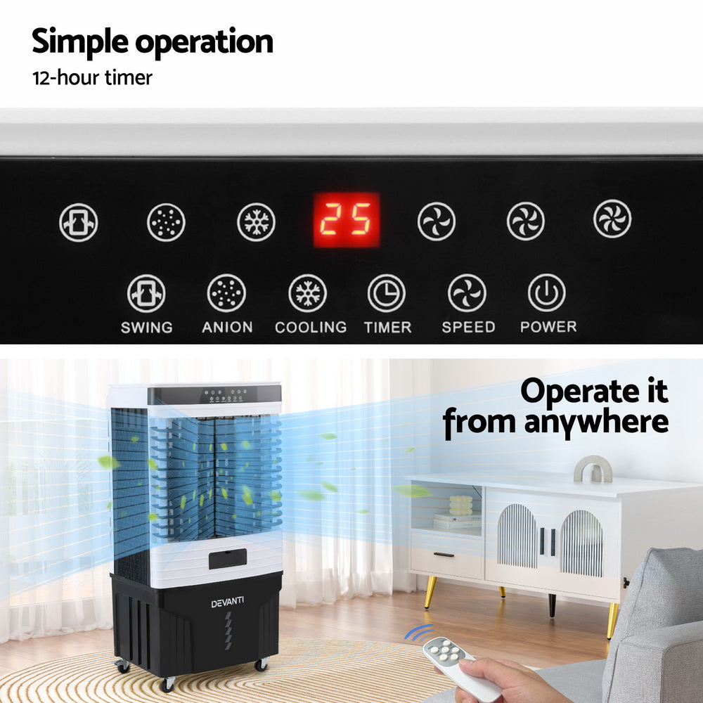 Devanti 60L Evaporative Air Cooler Conditioner Devanti