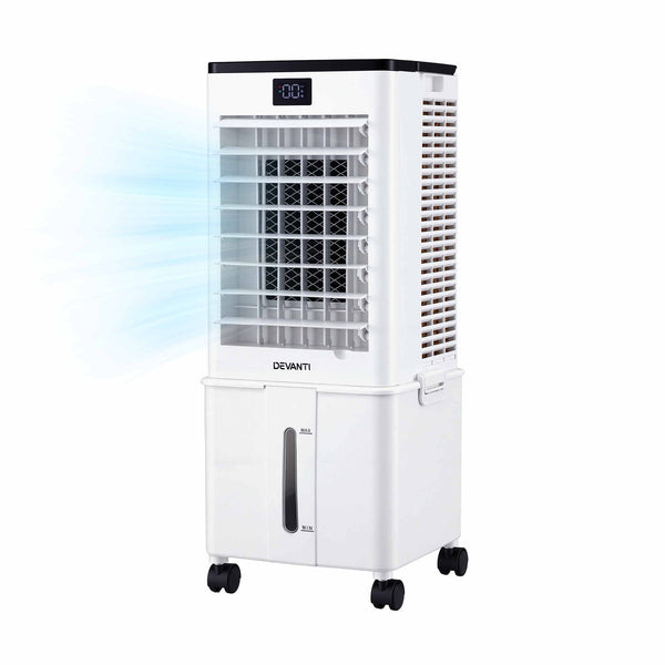 Devanti 8L 3-in-1 Evaporative Air Cooler 4 Ice Packs Remote Control 3 Speed Awezingly