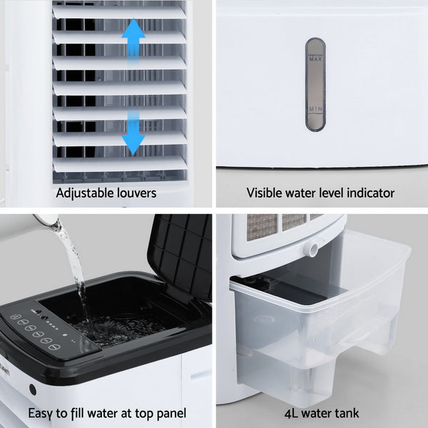 Devanti Evaporative Air Cooler Conditioner w/ Remote 4L Awezingly
