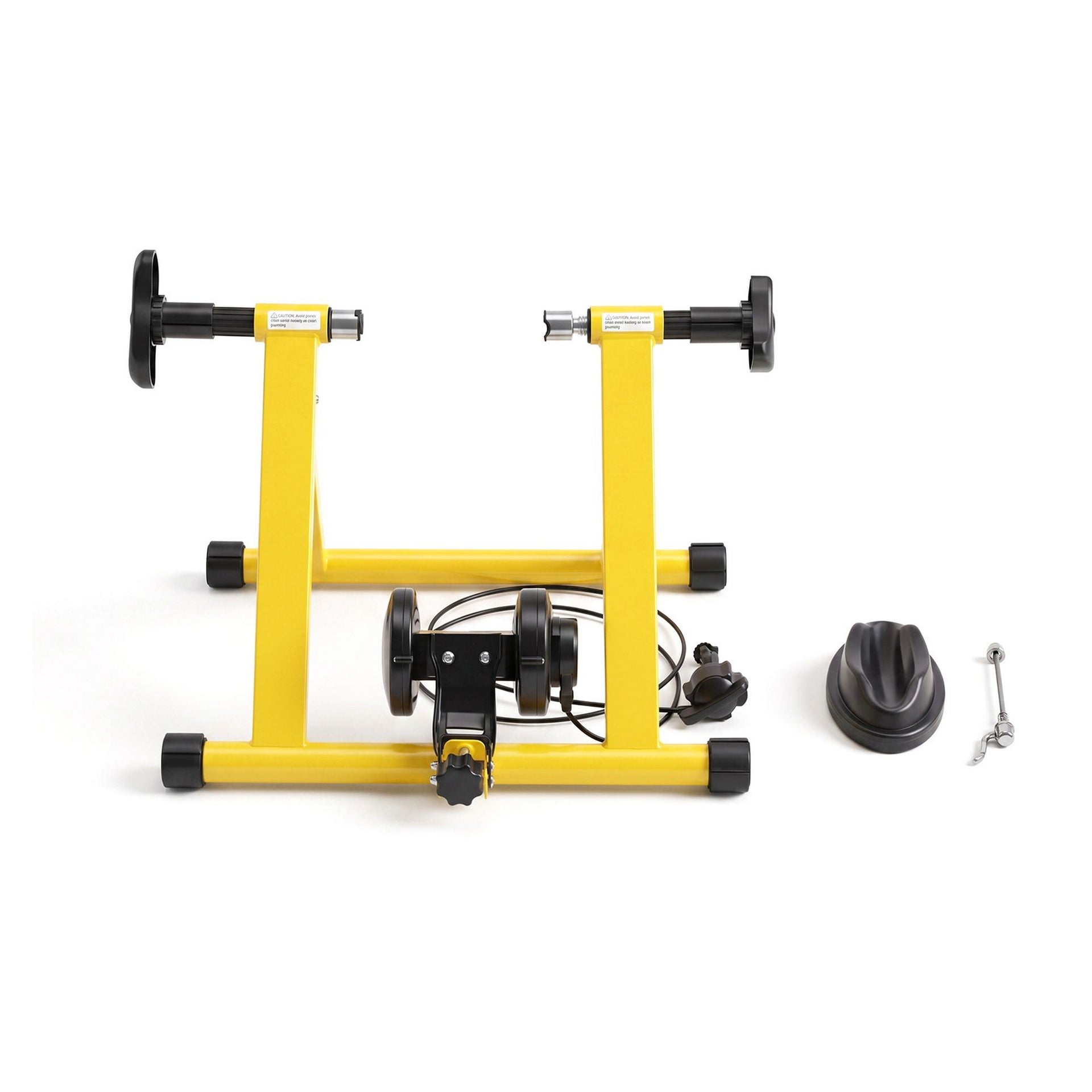 Everfit Bike Trainer Stand Indoor Riding Bicycle 6 Level Cycling Home Gym Yellow Awezingly