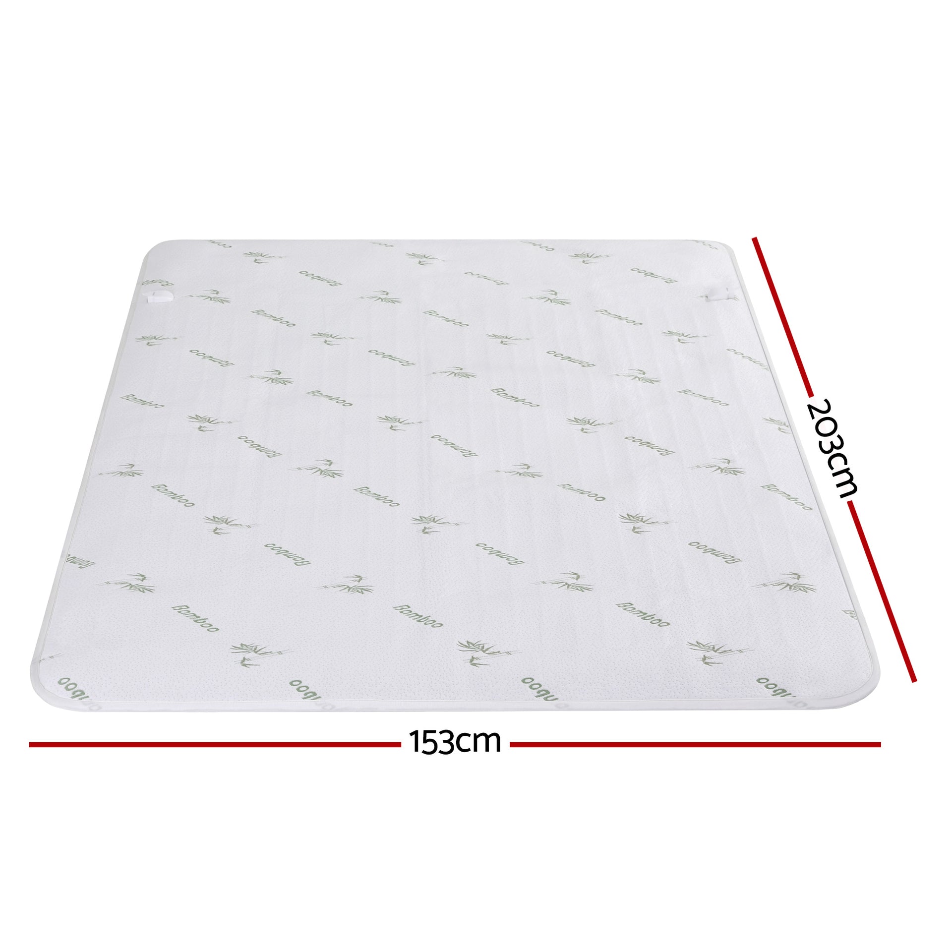 Giselle Electric Blanket Bamboo Fabric Queen Fitted Heated Pad Underlay Washable Winter Awezingly