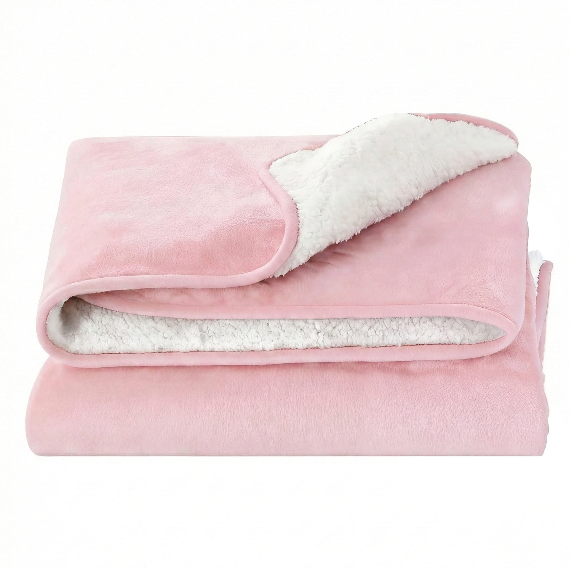 Giselle Electric Throw Rug Double Size 200x180cm Fleece Flannel Heated Blanket Pink Awezingly