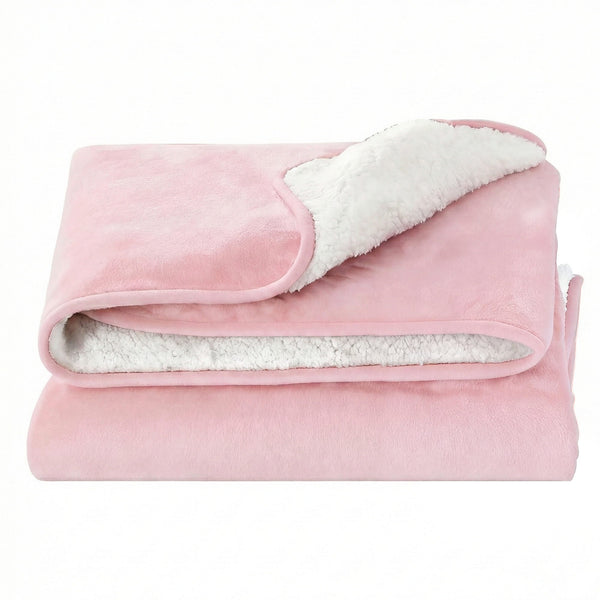Giselle Electric Throw Rug Double Size 200x180cm Fleece Flannel Heated Blanket Pink Awezingly