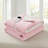Giselle Electric Throw Rug Dual Side Fleece Flannel Heated Blanket Pink