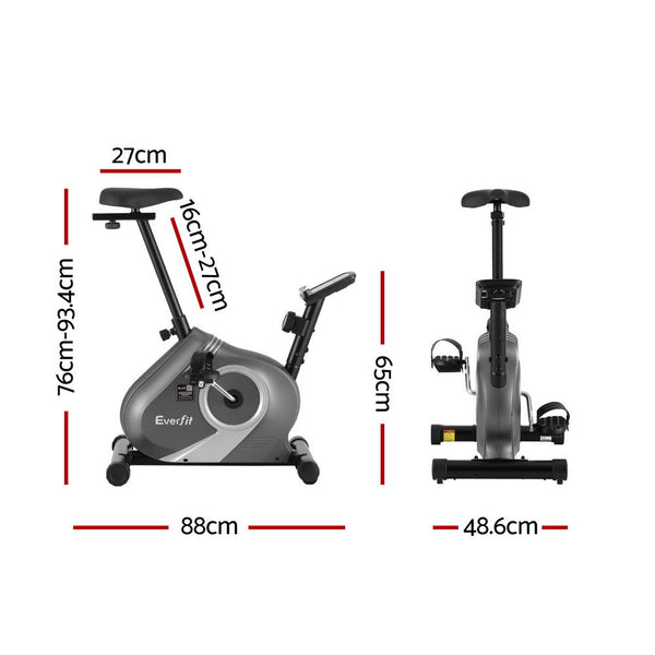 Everfit Under Desk Exercise Bike Magnetic Resistance Cardio workouts 120kg Capacity Awezingly