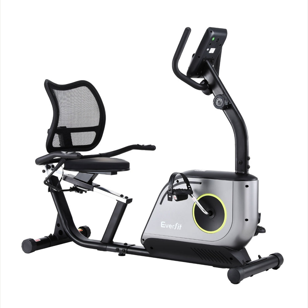 Everfit Recumbent Exercise Bike Magnetic Cycling Mesh Chair 120kg Loading Everfit