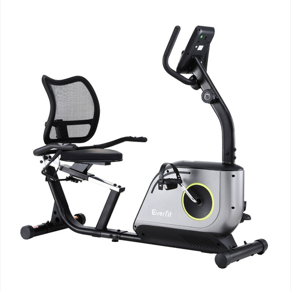 Everfit Recumbent Exercise Bike Magnetic Cycling Mesh Chair 120kg Loading Everfit