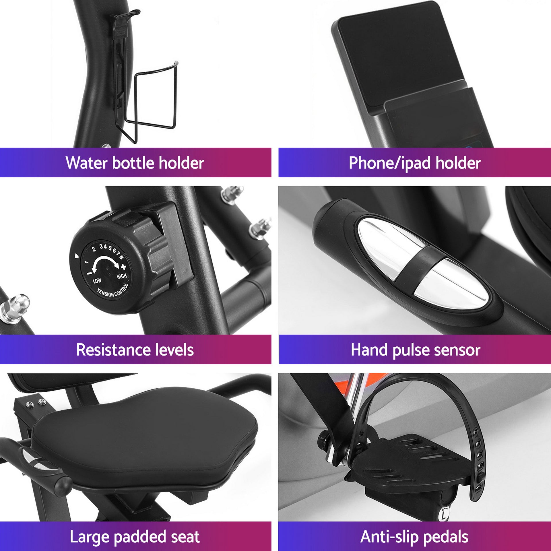Everfit Exercise Bike Recumbent Cycling Magnetic Bluetooth App Connect Home Gym Awezingly
