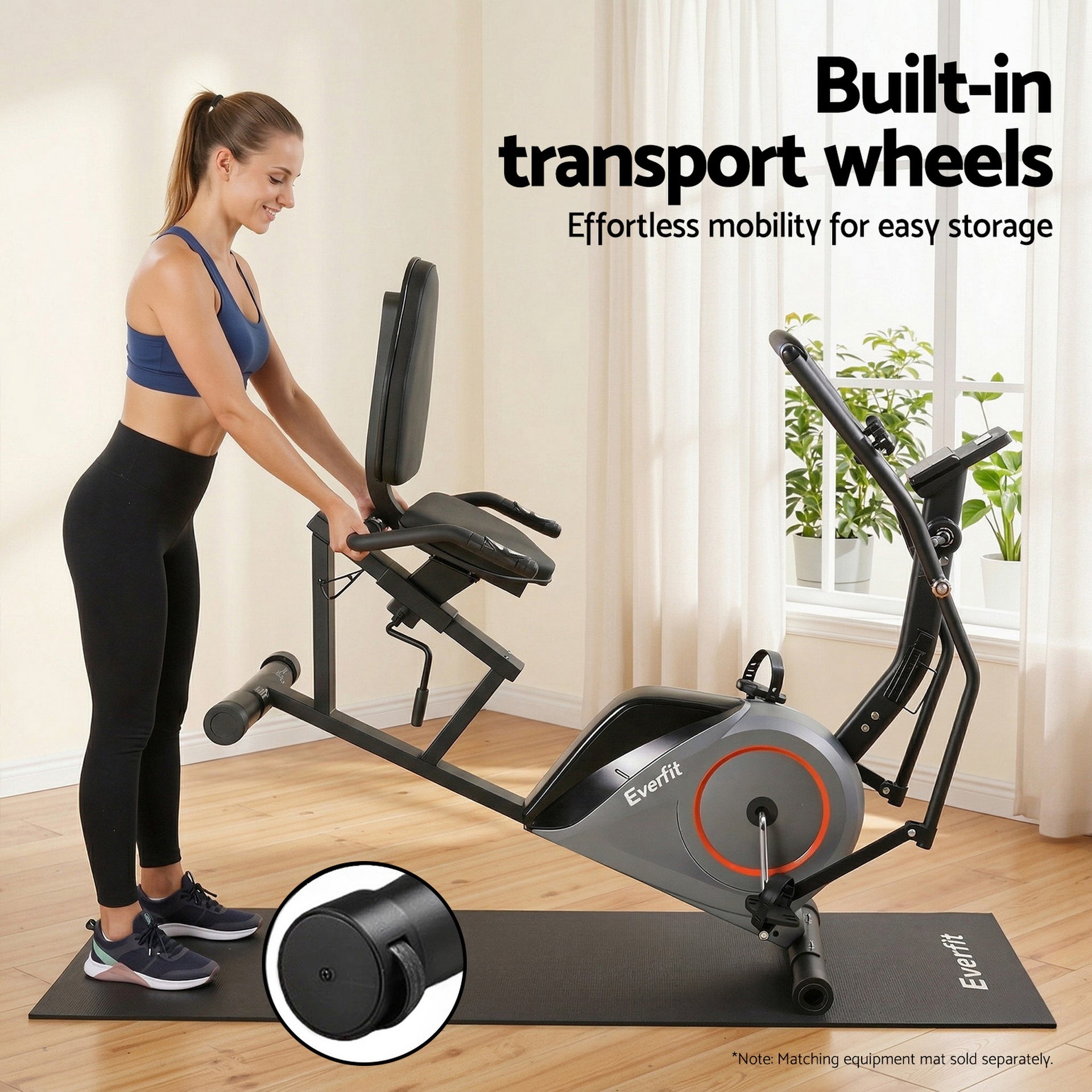 Everfit Exercise Bike Recumbent Cycling Magnetic Bluetooth App Connect Home Gym Awezingly