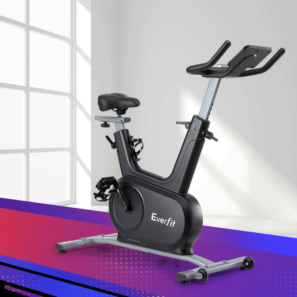 Everfit Exercise Bike Spin Bike Electromagnetic Smart Home Fitness 24-Level Resistance 120kg Bluetooth Everfit