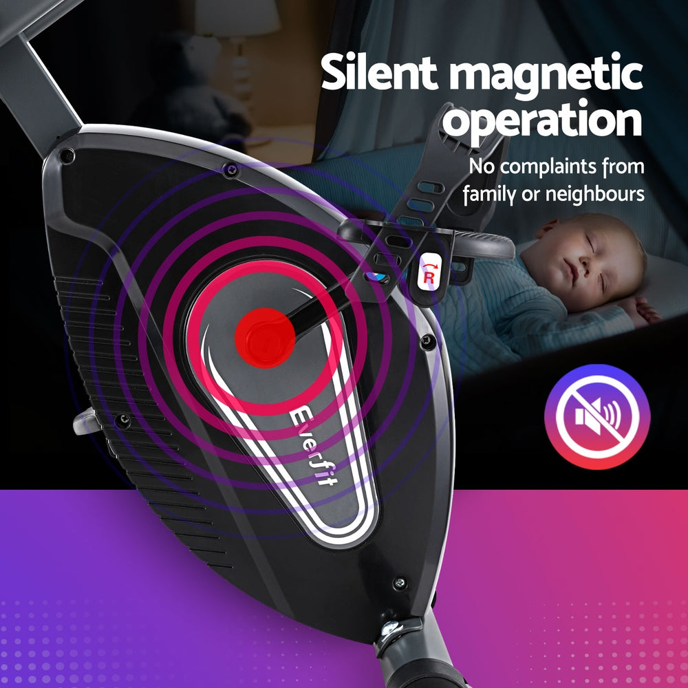 Everfit Folding Exercise Bike Magnetic X-Bike Aerobic Trainer Indoor Cycling Everfit