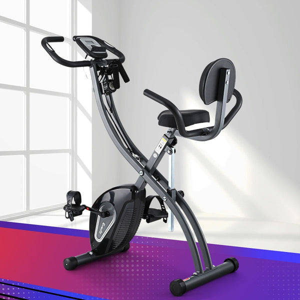 Everfit Folding Exercise Bike Magnetic X-Bike Aerobic Trainer Indoor Cycling Everfit