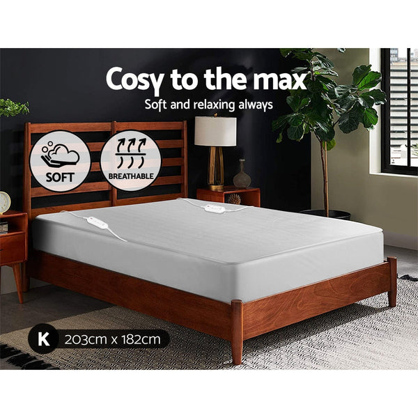 Giselle Bedding King Size Electric Blanket Polyester Awezingly