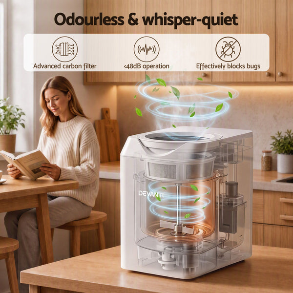 Devanti 4.5L Electric Composter Smart Compost Bin Kitchen Food Waste Recycler Awezingly