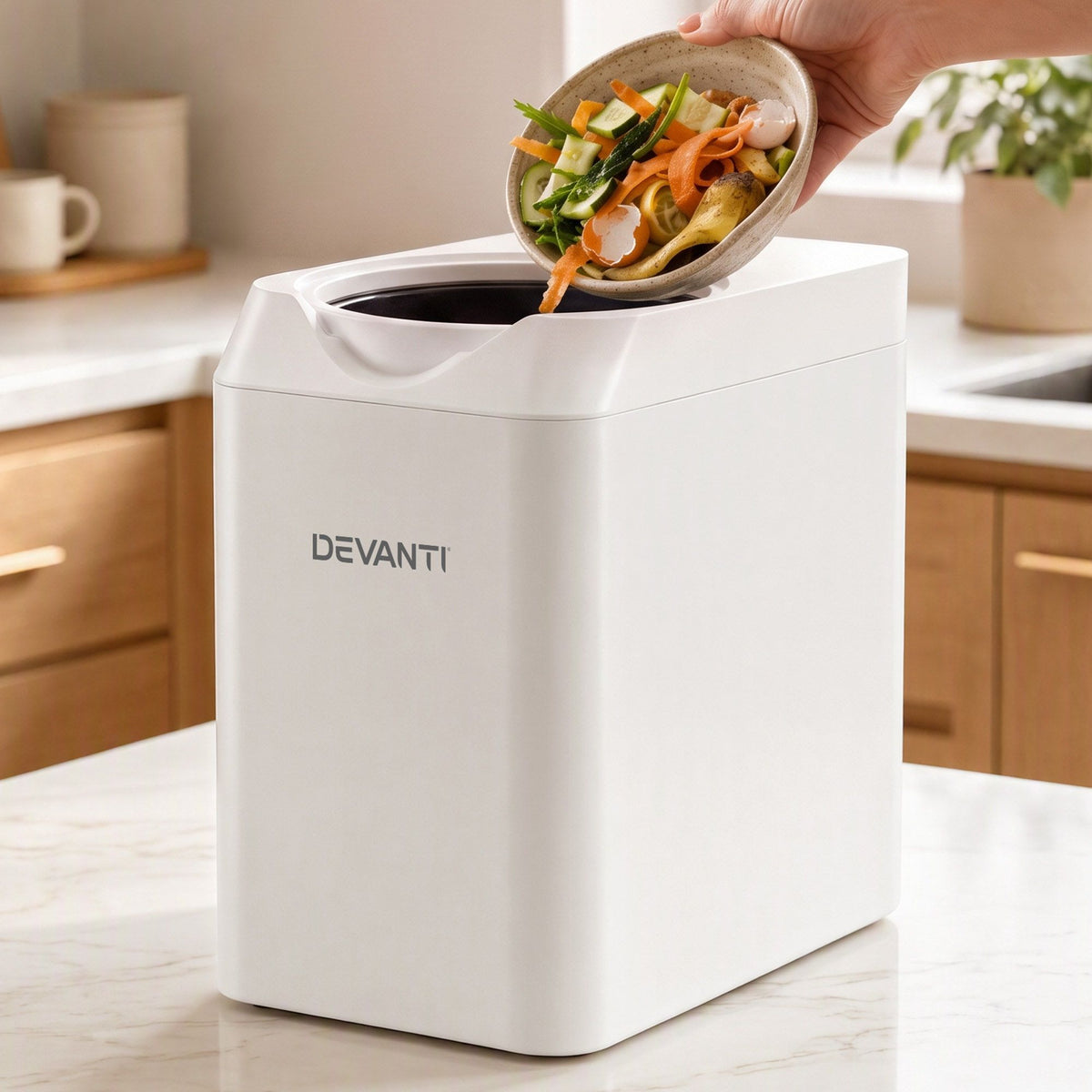 Devanti 4.5L Electric Composter Smart Compost Bin Kitchen Food Waste Recycler Awezingly