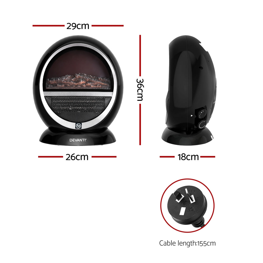 Devanti Electric Fireplace Fire Heaters 1500W Devanti