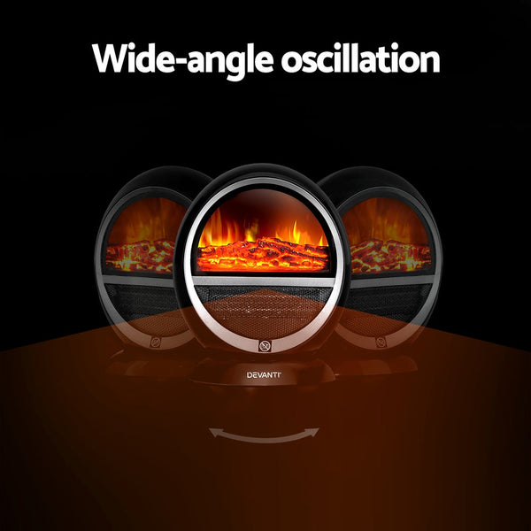 Devanti Electric Fireplace Fire Heaters 1500W Devanti
