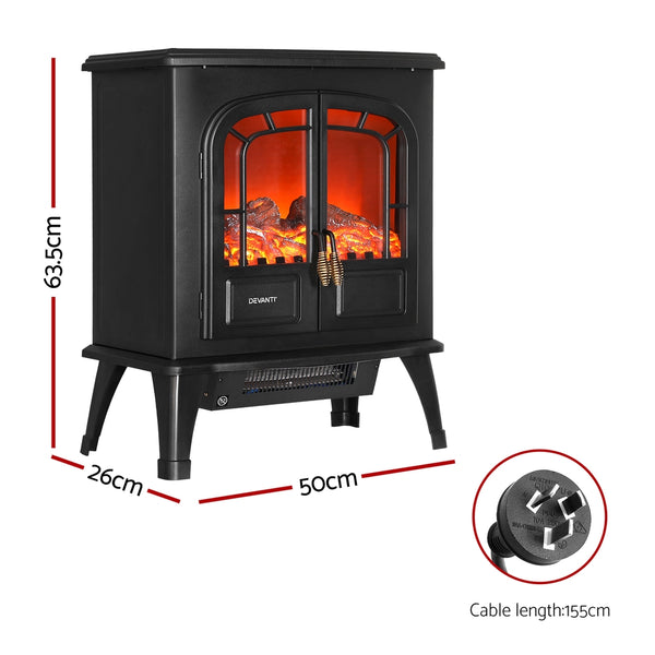 Devanti Electric Fireplace Fire Heaters 2000W Devanti