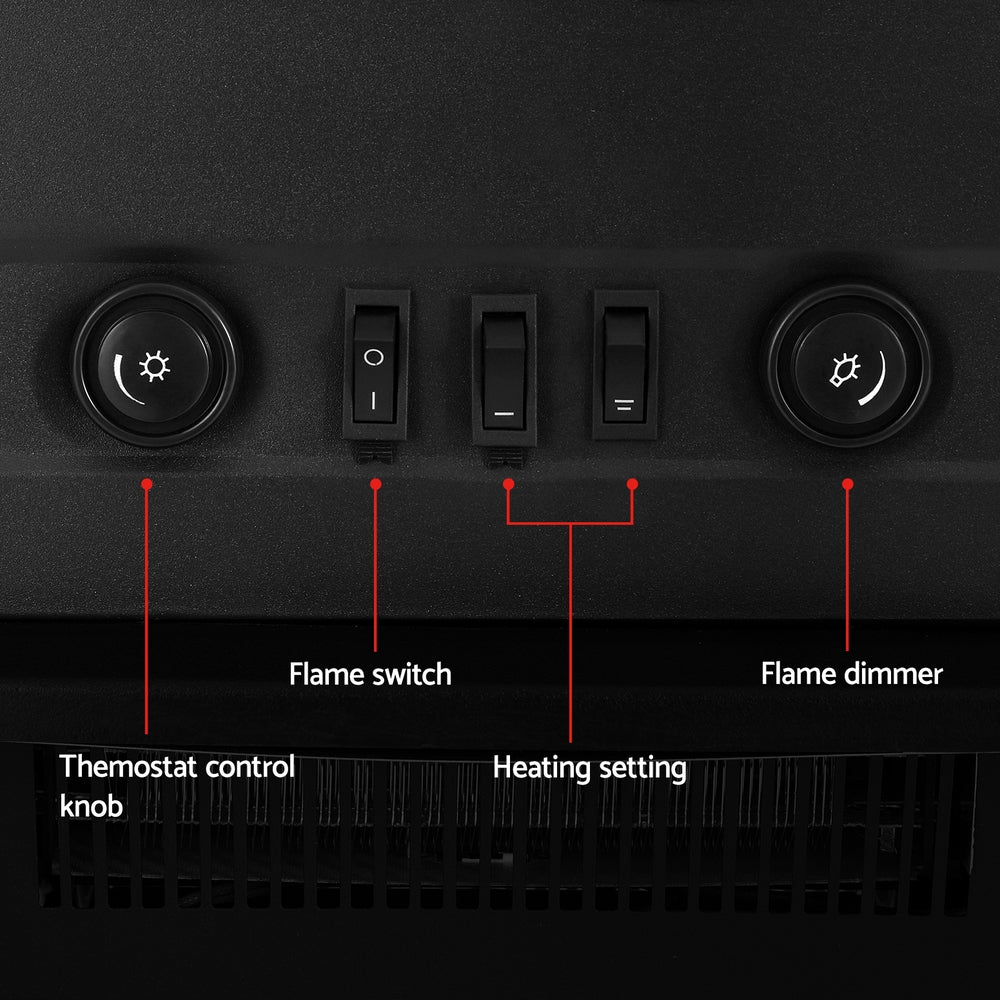 Devanti Electric Fireplace Fire Heaters 2000W Devanti